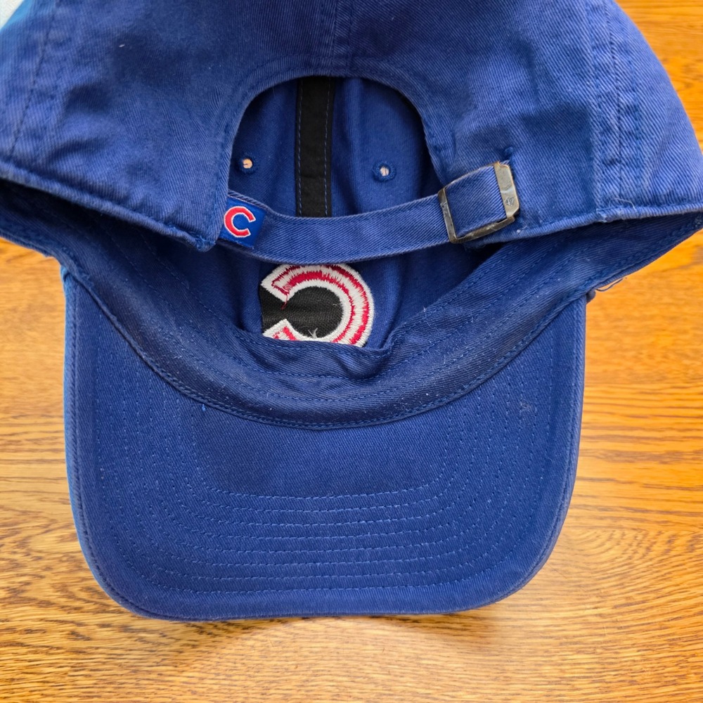 47 Brand Chicago Cubs MLB Baseball Cap Blue Adjustable Strapback Dad Hat OSFA - Picture 7 of 14